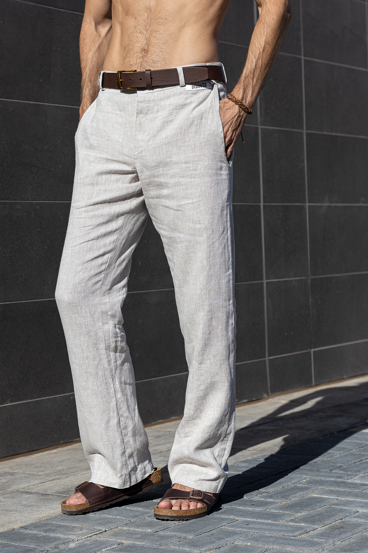 Linen Drawstring Trousers