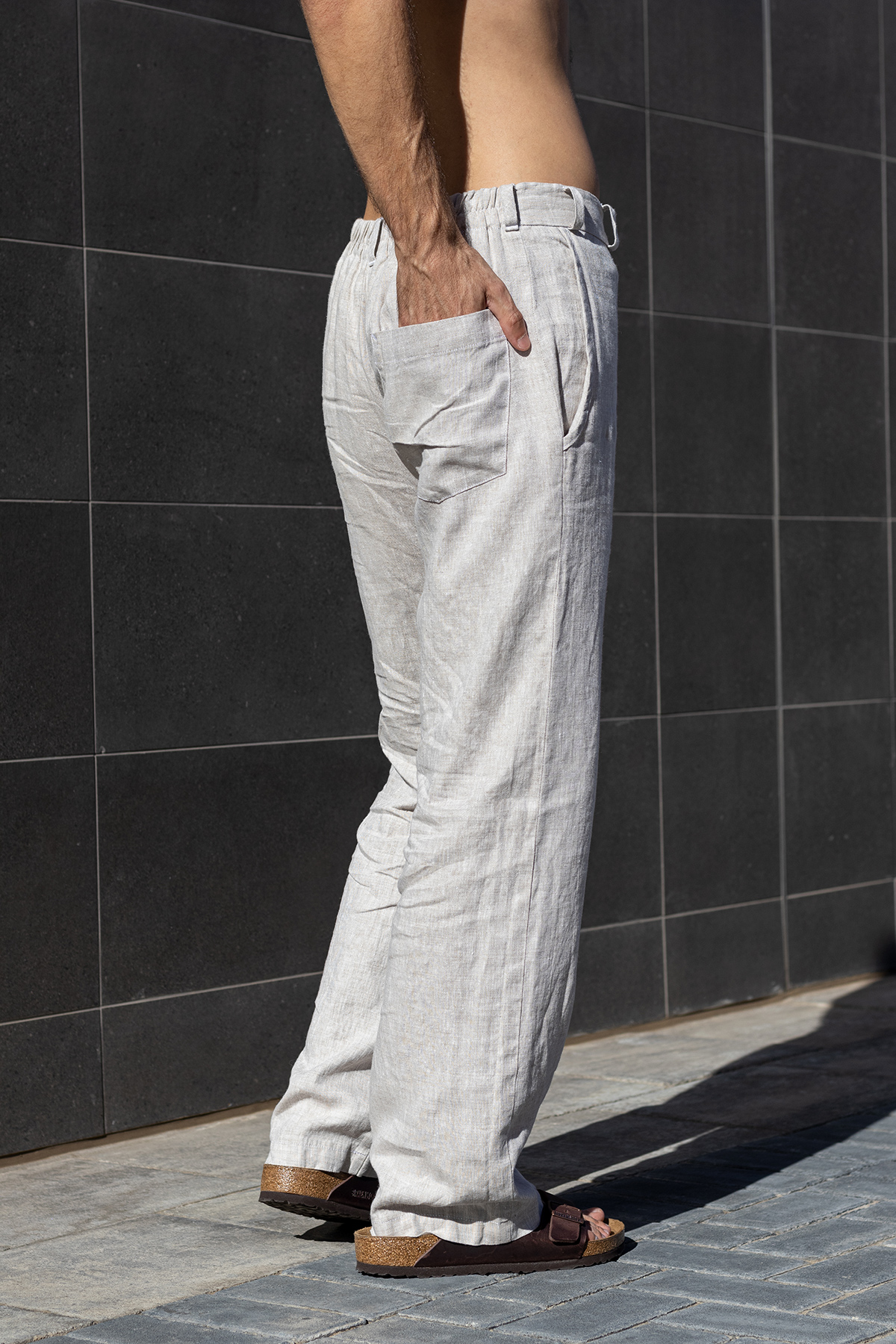 Men's Linen Pants COCOS, Mens Linen Clothing, Linen Trousers